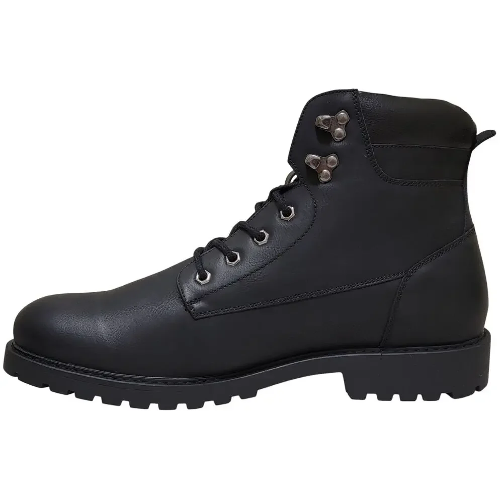 Vance Co Men Rogue Combat Work Ankle Boots Size US 13 Black Faux Leather